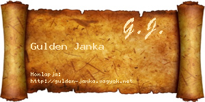 Gulden Janka névjegykártya